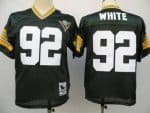 Mitchell Ness Packers #92 Reggie White Green With 75th Patch Stitched Jersey