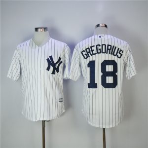 New York Yankees #18 Didi Gregorius White Cool Base Stitched Jersey