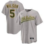 Oakland Athletics #5 Jacob Wilson Gray 2024 Away Limited Stitched Jersey