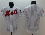 Mets Blank White(Blue Strip) Fashion Stars Stripes Flexbase Authentic Stitched Jersey