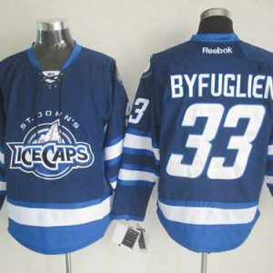 Jets #33 Dustin Byfuglien Dark Blue St. John's IceCaps Stitched Jersey