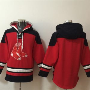 Boston Red Sox Blank Ageless Must-Have Lace-Up Pullover Hoodie