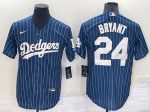 Los Angeles Dodgers #24 Kobe Bryant Navy Cool Base Stitched Jersey