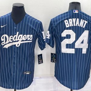 Los Angeles Dodgers #24 Kobe Bryant Navy Cool Base Stitched Jersey