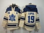 Maple Leafs #19 Joffrey Lupul Cream Sawyer Hooded Sweatshirt Stitched Jersey
