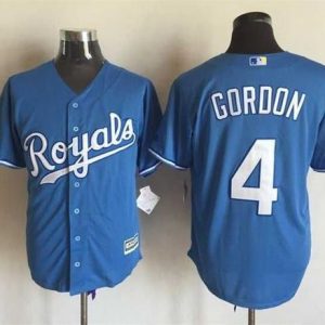 Royals #4 Alex Gordon Light Blue Alternate 1 New Cool Base Stitched Jersey