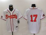 Atlanta Braves #17 Andy Messersmith White Gold World Series Champions Cool Base Stitched Jersey