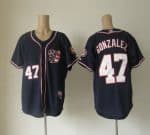 Nationals #47 Gio Gonzalez Navy Blue Cool Base Stitched Jersey