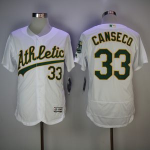 Oakland Athletics #33 Jose Canseco White Flexbase Stitched Jersey