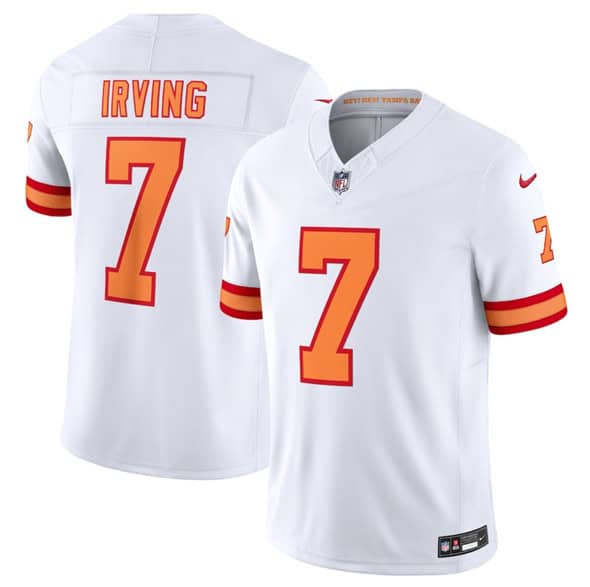 Tampa Bay Buccaneers #7 Bucky Irving White 2025 F.U.S.E. Vapor Limited Stitched Jersey
