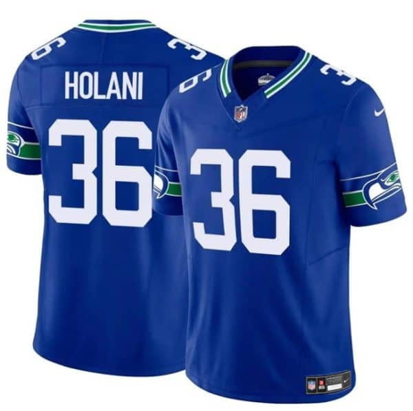 Seattle Seahawks #36 George Holani Royal 2024 F.U.S.E Throwback Vapor Limited Stitched Jersey