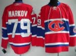 Canadiens #79 Andrei Markov Stitched Red New CA Jersey