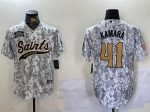 New Orleans Saints #41 Alvin Kamara 2024 Arctic Camo Salute To Service Stitched Jersey