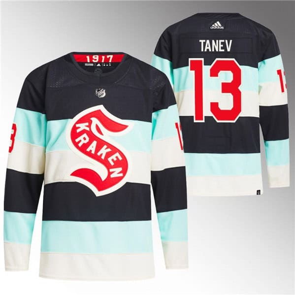 Seattle Kraken #13 Brandon Tanev Deep Sea Blue 2024 Winter Classic Primegreen Stitched Jersey