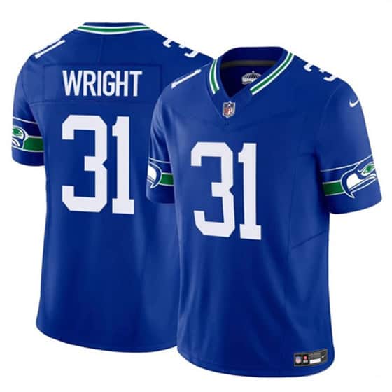 Seattle Seahawks #31 Jacardia Wright Royal 2025 F.U.S.E Throwback Vapor Limited Football Stitched Jersey