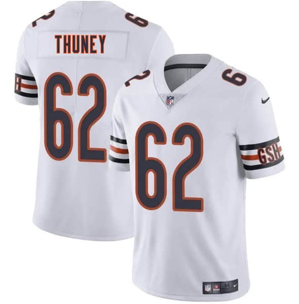 Chicago Bears #62 Joe Thuney White 2025 Vapor Stitched Jersey