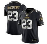 San Francisco 49ers #23 Christian McCaffrey Black Gold Stitched Jersey