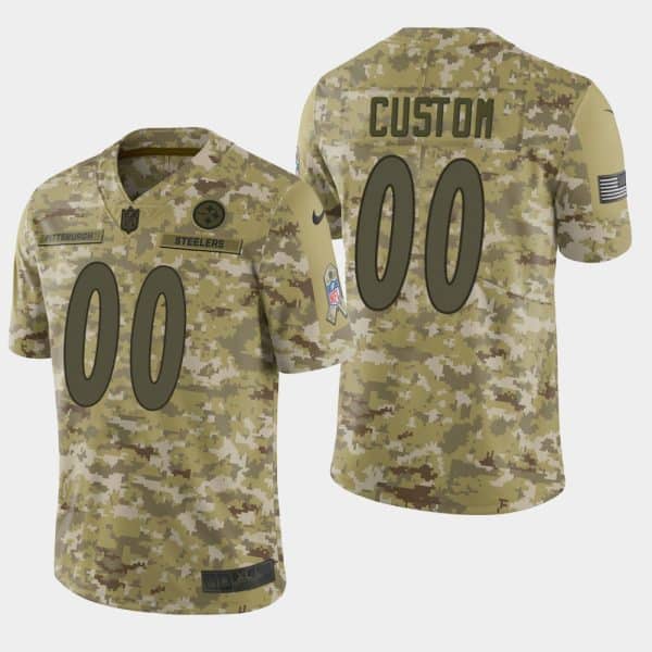 Pittsburgh Steelers Customized Camo Salute To Service NFL Stitched Limited Jersey