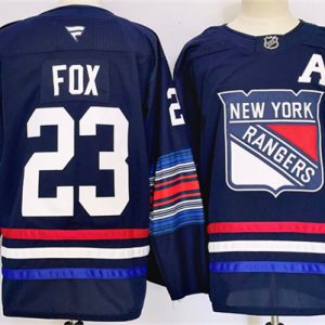 New York Rangers #23 Adam Fox Navy 2024-25 Stitched Jersey