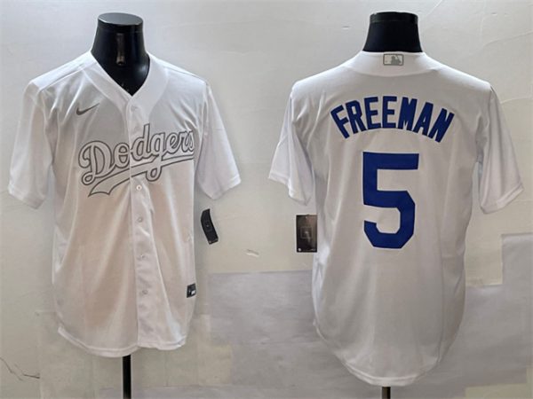 Los Angeles Dodgers #5 Freddie Freeman White Fashion Cool Base Stitched Jersey