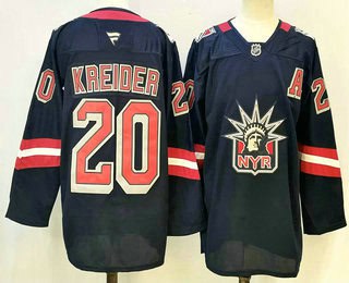 New York Rangers #20 Chris Kreider Navy Reverse Retro Authentic Jersey