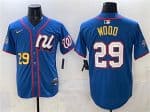 National League #29 James Wood Blue 2025 All-Star Edition Limited Stitched Jersey