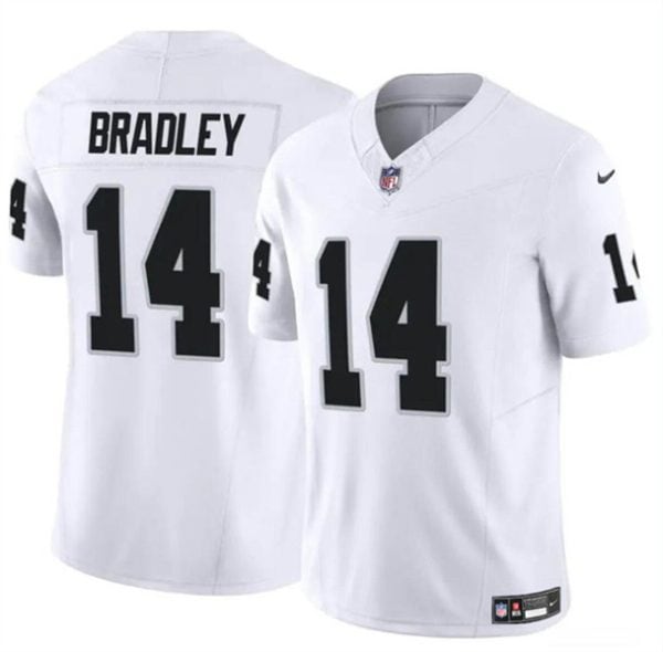 Las Vegas Raiders #14 Carter Bradley White F.U.S.E. Vapor Stitched Jersey