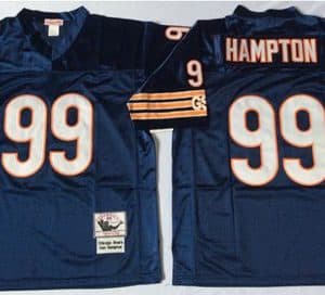 Mitchell Ness Bears #99 Dan Hampton Blue Small No. Throwback Stitched Jersey