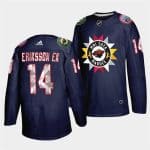 Minnesota Wild #14 Joel Eriksson Ek 2021 22 Navy Native American Heritage Day Stitched Jersey