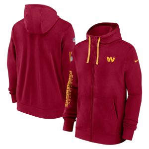 Washington Commanders Burgundy 2024 Team Full-Zip Hoodie