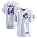 Chicago Cubs #14 Ernie Banks White Cool Base Stitched Jersey
