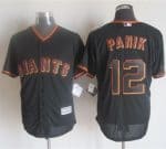 Giants #12 Joe Panik Black New Cool Base Stitched Jersey
