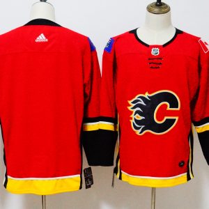 Calgary Flames Red Stitched Adidas Jersey