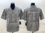 Philadelphia Eagles #11 A. J. Brown Gray Super Bowl LVII Patch Stitched Jersey