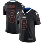 New York Giants #8 Daniel Jones Black Lights Out Color Rush Limited Stitched Jersey