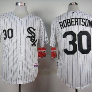 White Sox #30 David Robertson White Cool Base Stitched Jersey