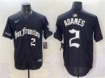 San Francisco Giants #2 Willy Adames Black 'Gothic Fog Edition' Vapor Premier Limited Stitched Jersey