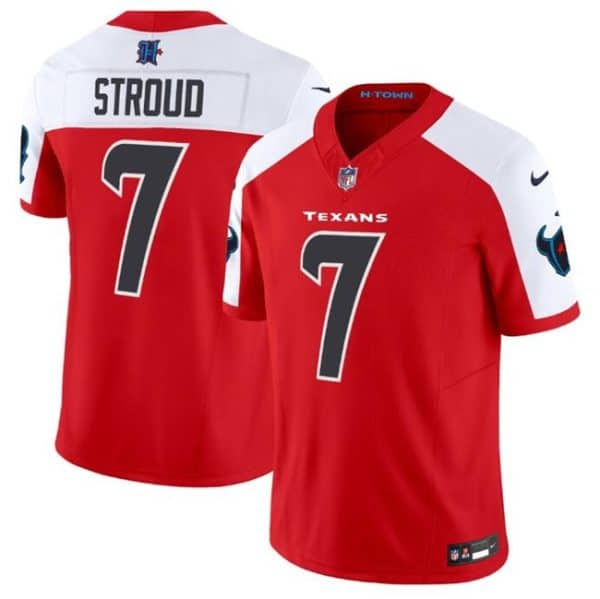Houston Texans #7 C.J. Stroud Red White 2024 F.U.S.E. Vapor Limited Stitched Jersey