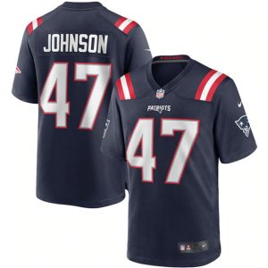New England Patriots #47 Jakob Johnson Navy Vapor Untouchable Limited Stitched Jersey