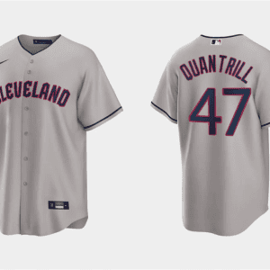 Cleveland Guardians #47 Cal Quantrill Gray Cool Base Stitched Jersey
