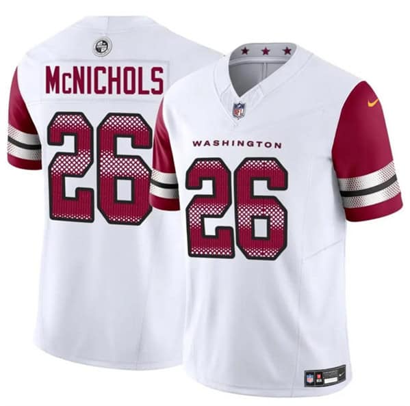 Washington Commanders #26 Jeremy McNichols White 2024 F.U.S.E. Vapor Limited Stitched Jersey