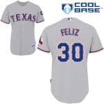 Rangers #30 Naftali Feliz Stitched Grey Cool Base Jersey