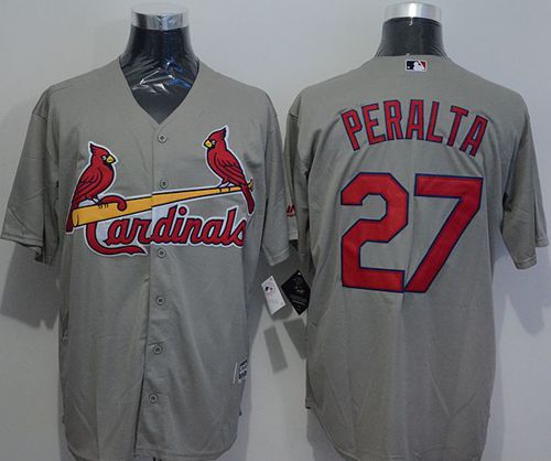 Cardinals #27 Jhonny Peralta Grey New Cool Base Stitched Jersey