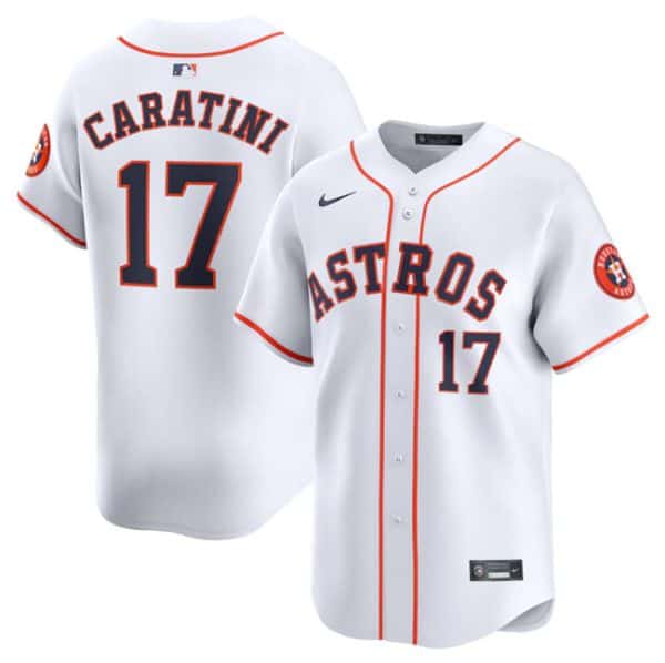 Houston Astros #17 Victor Caratini White 2024 Home Limited Stitched Jersey