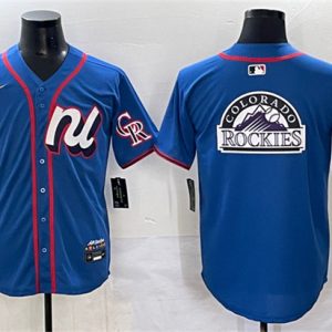 National League Colorado Rockies Team Big Logo Blue 2025 All-Star Edition Limited Stitched Jersey
