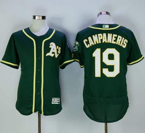 Athletics #19 Bert Campaneris Green Flexbase Authentic Collection Stitched Jersey