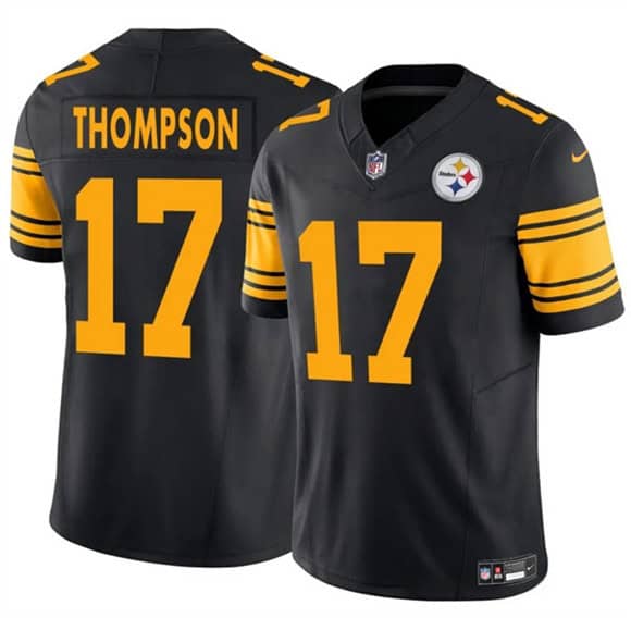 Pittsburgh Steelers #17 Skylar Thompson Black 2025 F.U.S.E. Color Rush Vapor Limited Football Stitched Jersey