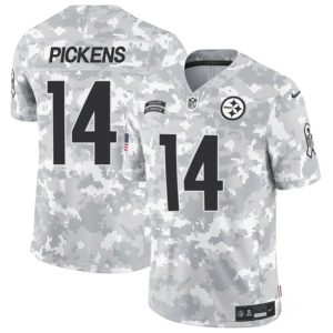 Pittsburgh Steelers #14 George Pickens Arctic Camo 2024 F.U.S.E. Salute To Service Limited Stitched Jersey