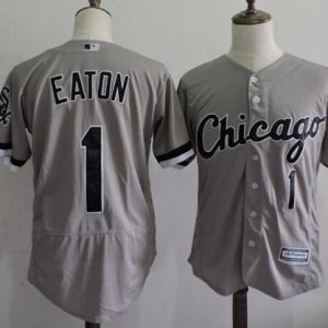 White Sox #1 Adam Eaton Grey Flexbase Authentic Collection Stitched Jersey