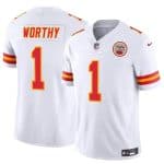 Kansas City Chiefs #1 Xavier Worthy White 2023 F.U.S.E. Vapor Untouchable Limited Stitched Jersey